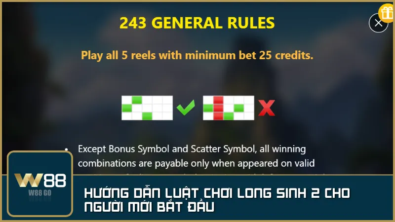 Giao diện slot 5x3 cùng 243 cách thắng giúp người chơi dễ dàng tiếp cận và trải nghiệm.