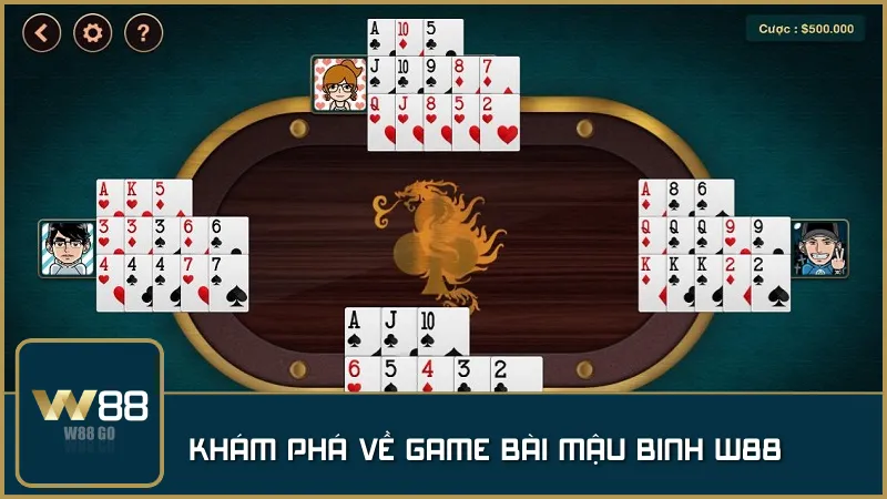 Mậu Binh W88 là trò chơi bài trí tuệ yêu cầu khả năng sắp xếp bài thông minh và tính toán chiến thuật chính xác