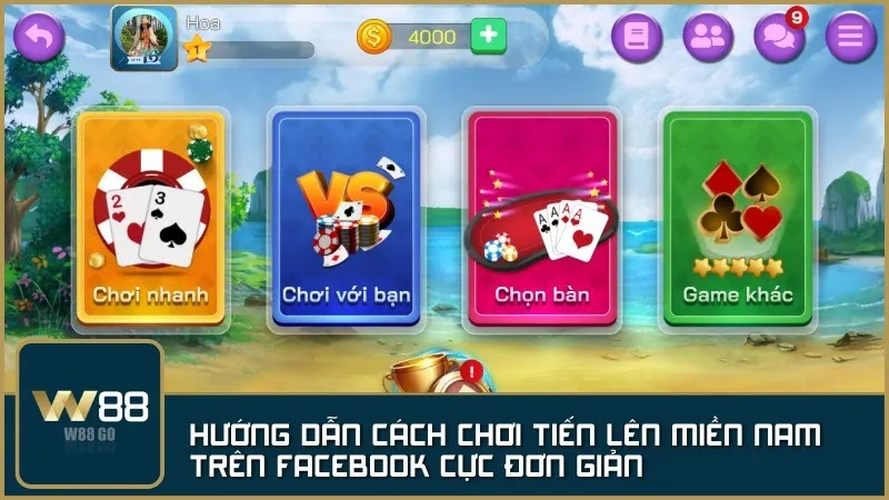 Hướng dẫn cách chơi Tiến Lên Miền Nam trên Facebook cực đơn giản